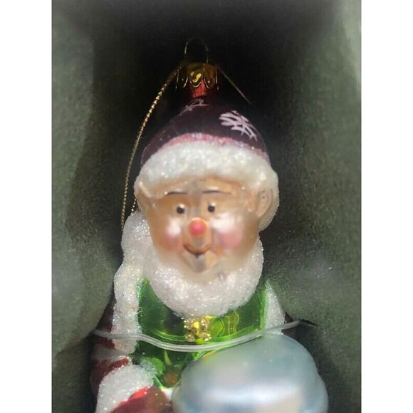 Yankee Candle Snowflake Holiday Ornament Elf With Candle Christmas Blown Glass - Picture 4 of 9